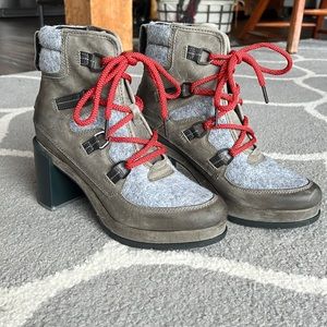 Sorel Blake Lace leather ankle boots, gray